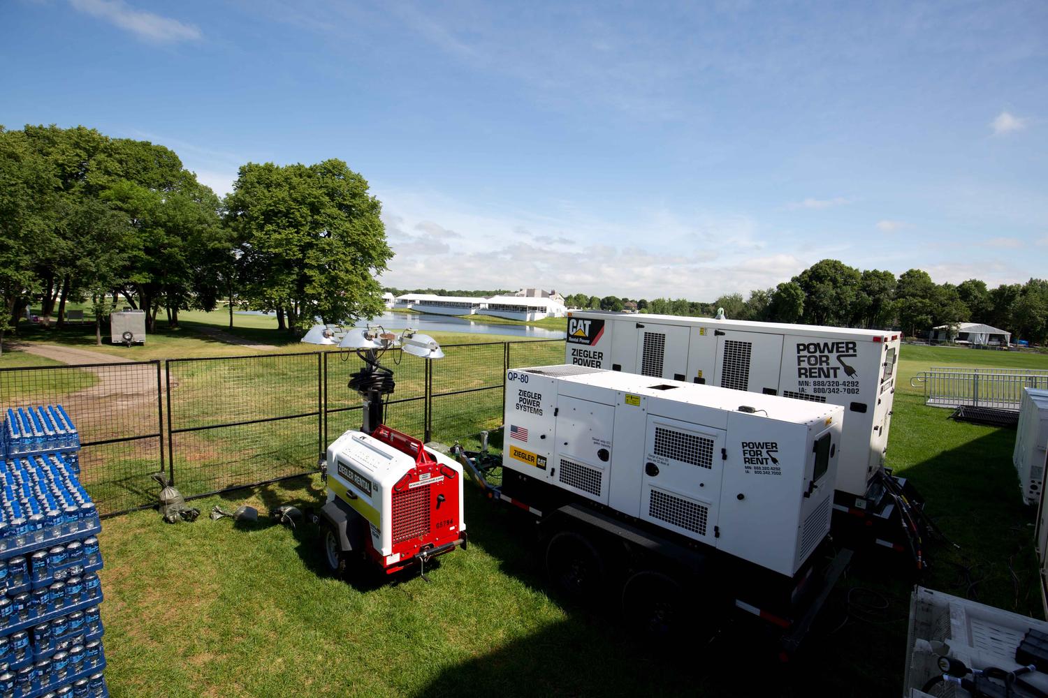 Rented generator at an event