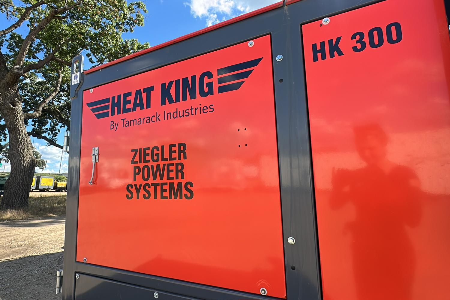 close-up on commercial heating unit