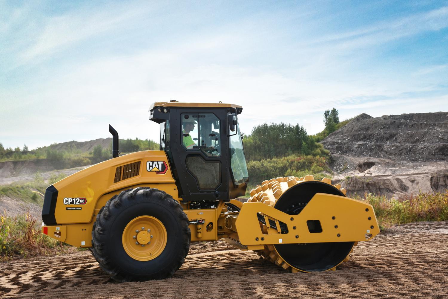 Compaction equipment for rent on a commercial job site