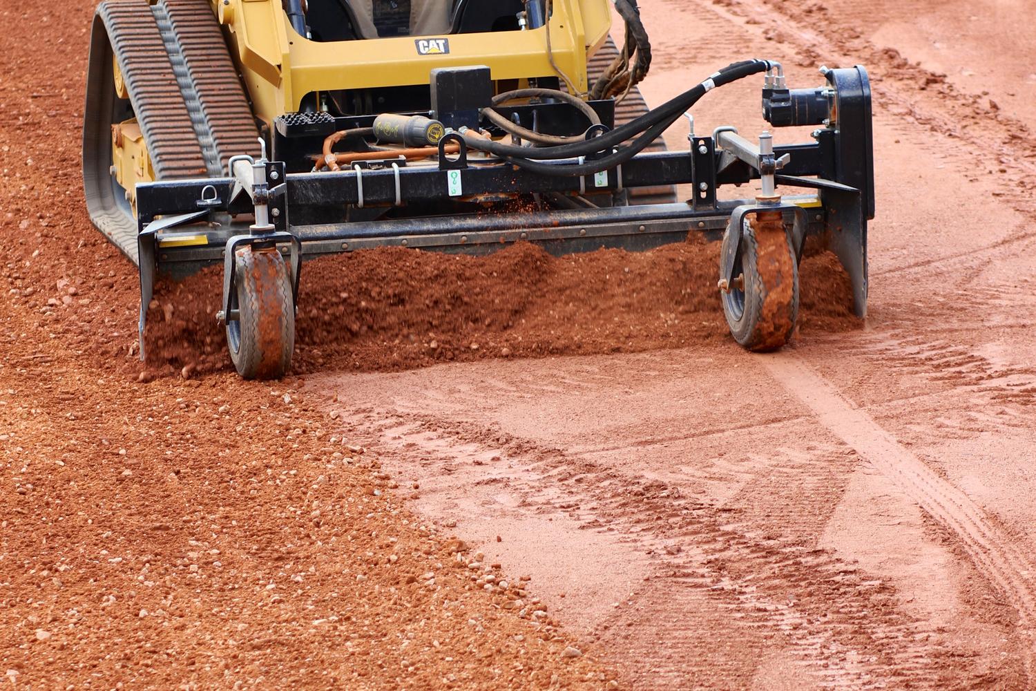 Rental skid from CAT showing handling on all terrain